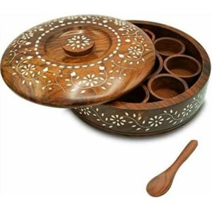 Vintique 2-Tier Acacia Wood Spice Rack & Organizer