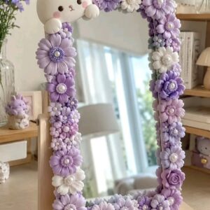 Cute Floral Vanity Mirror Decor